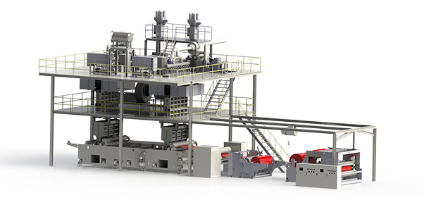 青島潤(rùn)聚祥機(jī)械有限公司官網(wǎng)，河南潤(rùn)聚祥新型材料有限公司，無(wú)紡布設(shè)備，無(wú)紡布機(jī)械，無(wú)紡布生產(chǎn)線(xiàn)，非織造布生產(chǎn)線(xiàn)，紡熔非織造布生產(chǎn)線(xiàn)，熔噴非織造布生產(chǎn)線(xiàn)